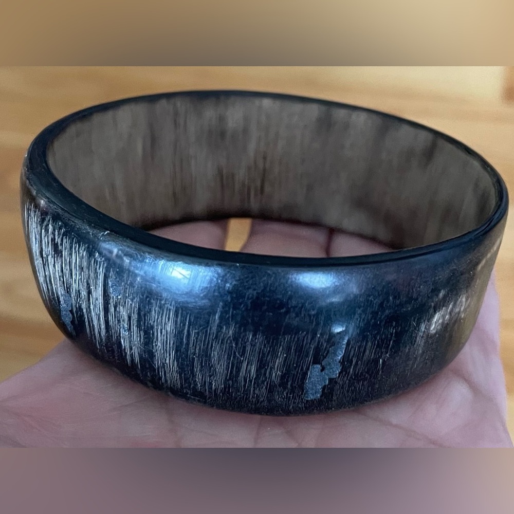 3 for $30 Vintage Natural Horn Wide Bangle Bracelet